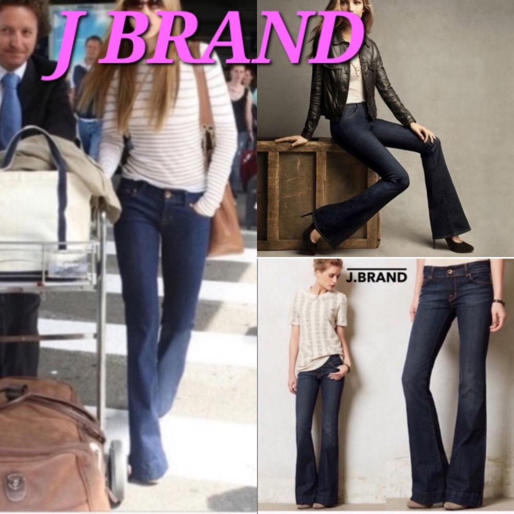 J BRAND Lexington Dark Blue Bell/Wide leg jeans
